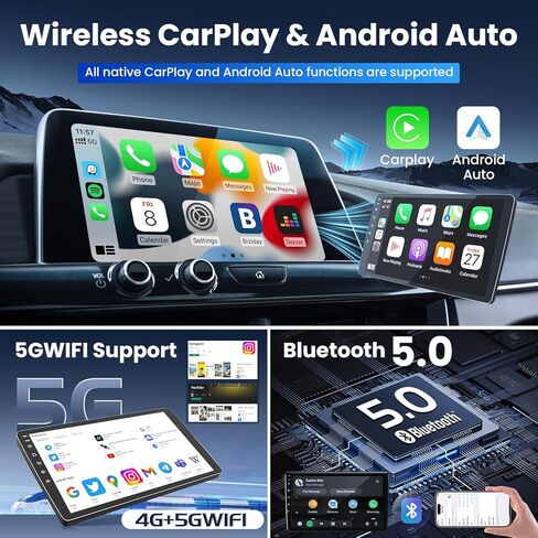 راديو سيارة 5G WiFi لـ Dodge Journey 2011-2019: [4Core 64G ROM] 9 بوصة HD شاشة تعمل باللمس ستيريو مع Carplay اللاسلكي Android Auto GPS Bluetooth FM RDS SWC Mirror Link Backup Camera in Kuwait