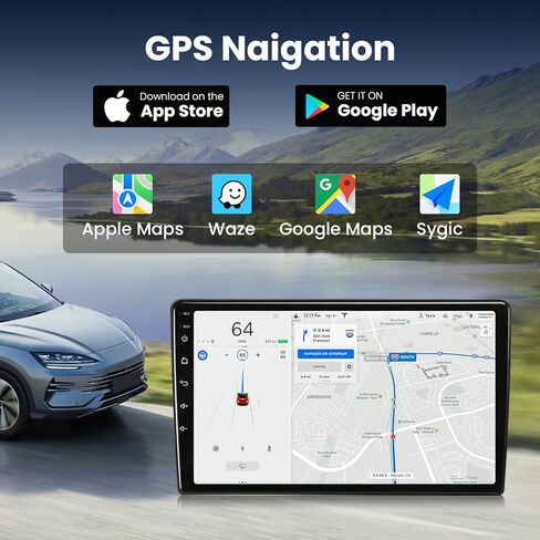راديو سيارة 5G WiFi لـ Dodge Journey 2011-2019: [4Core 64G ROM] 9 بوصة HD شاشة تعمل باللمس ستيريو مع Carplay اللاسلكي Android Auto GPS Bluetooth FM RDS SWC Mirror Link Backup Camera in Kuwait