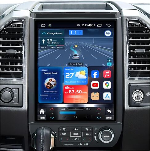 [8Core 4GB+64GB] Car Radio for Ford F150 2015 2016 2017 2018 2019 2020: 12.1'' HD Touch Screen Stereo with Wireless Carplay Android Auto GPS 5GWiFi BT5.0 FM AM RDS DSP Split Screen Backup Camera in Saudi Arabia