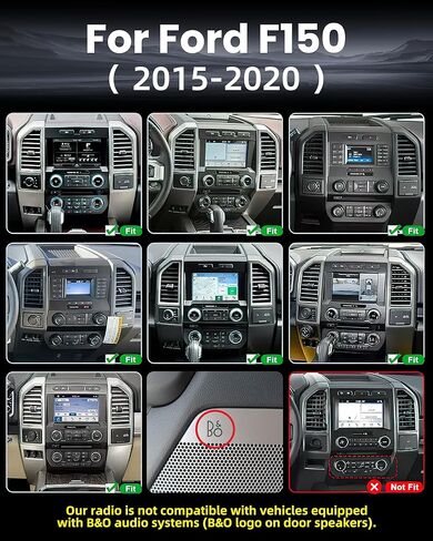 [8Core 4GB+64GB] Car Radio for Ford F150 2015 2016 2017 2018 2019 2020: 12.1'' HD Touch Screen Stereo with Wireless Carplay Android Auto GPS 5GWiFi BT5.0 FM AM RDS DSP Split Screen Backup Camera in Saudi Arabia