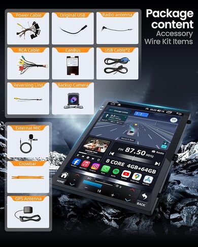 [8Core 4GB+64GB] Car Radio for Ford F150 2015 2016 2017 2018 2019 2020: 12.1'' HD Touch Screen Stereo with Wireless Carplay Android Auto GPS 5GWiFi BT5.0 FM AM RDS DSP Split Screen Backup Camera in Saudi Arabia