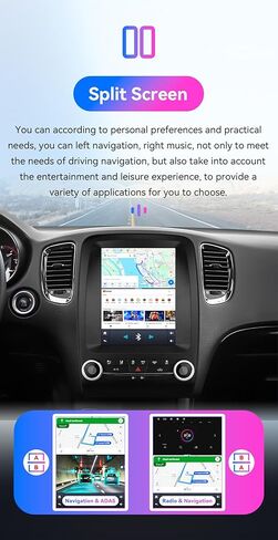راديو سيارة ستيريو Android 14 لسيارة Dodge Durango (2014-2020)، 8Core 4G+64G GPS Navigation مع شاشة لمس QLED 9.7 بوصة عبر Carplay Android Auto SWC Bluetooth EQ USB TPMS obd2 in Kuwait