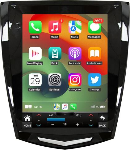 [8Core 4G+64G] راديو السيارة لكاديلاك ATS XTS SRX CTS 2013-2018: استبدال ستيريو بشاشة لمس عالية الدقة 9.7 بوصة مع Carplay اللاسلكي Android Auto 5GWiFi Bluetooth FM AM RDS DSP SWC كاميرا احتياطية in Kuwait