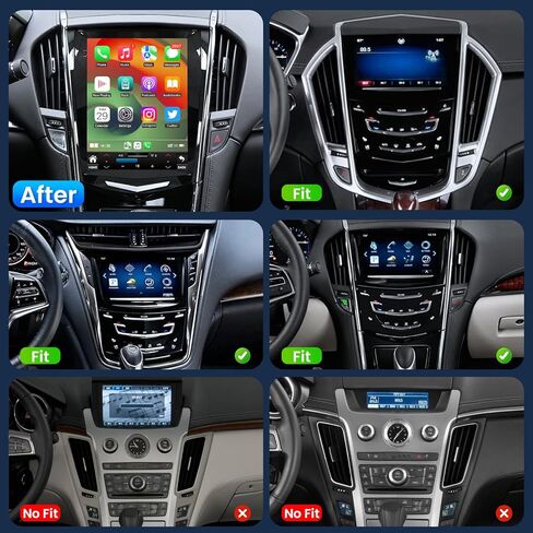 [8Core 4G+64G] راديو السيارة لكاديلاك ATS XTS SRX CTS 2013-2018: استبدال ستيريو بشاشة لمس عالية الدقة 9.7 بوصة مع Carplay اللاسلكي Android Auto 5GWiFi Bluetooth FM AM RDS DSP SWC كاميرا احتياطية in Kuwait
