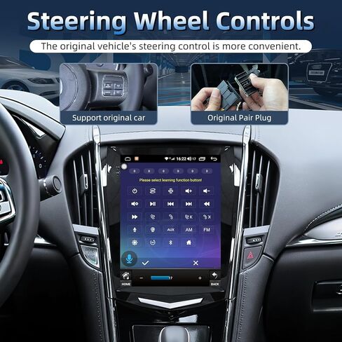 [8Core 4G+64G] راديو السيارة لكاديلاك ATS XTS SRX CTS 2013-2018: استبدال ستيريو بشاشة لمس عالية الدقة 9.7 بوصة مع Carplay اللاسلكي Android Auto 5GWiFi Bluetooth FM AM RDS DSP SWC كاميرا احتياطية in Kuwait