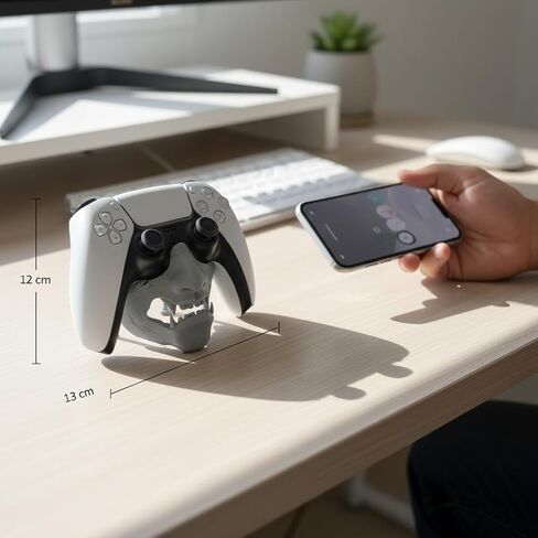 Skull Controller Holder Stand for PS5 Xbox – 3D Printed Gaming Controller Stand, Desk Organizer, Gamer Decor in Saudi Arabia