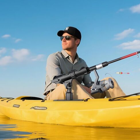2 Pack Kayak Fishing Rod Holders - Large Size, Adjustable, Durable, Secure Track Mount for Kayak Canoe Anglers, Kayak Accessories in Saudi Arabia