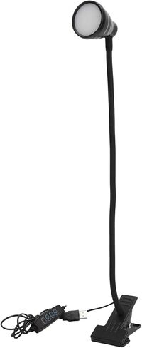YWBL-WH Adjustable Clamp/Holder Lamp, Metal USB Reading Light with 10 Levels Dimming, 3 Color Temperatures for Artists and Readers (Type B Black) in Saudi Arabia