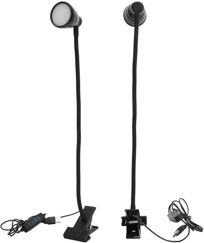 YWBL-WH Adjustable Clamp/Holder Lamp, Metal USB Reading Light with 10 Levels Dimming, 3 Color Temperatures for Artists and Readers (Type B Black) in Saudi Arabia