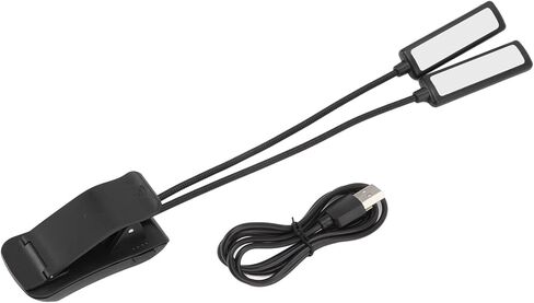 YWBL-WH مصباح قراءة LED يعمل بالبطارية، قابل للتعديل بزاوية 360 درجة معقوفة، مشبك/حامل USB قابل لإعادة الشحن على مصباح الكتاب للدراسة والتخييم in Saudi Arabia