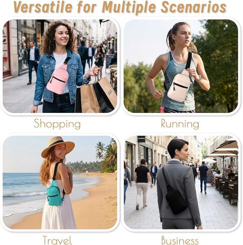Kajaia 7 Pack Crossbody Sling Bags for Women 7 Colors Lightweight Oxford Cloth Shoulder Backpack Waterproof Casual Chest Bag with Adjustable Strap for Travel Hiking Work Sport Running Daily Use in Saudi Arabia