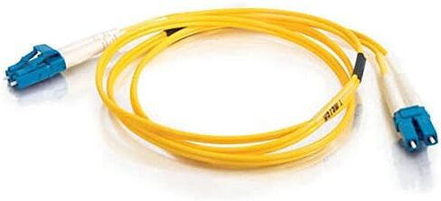 كابل ألياف بصرية C2G 37464 OS2 - LC-LC 9/125 كابل ألياف PVC مزدوج الوضع، أصفر (49.2 قدم، 15 مترًا) in Kuwait