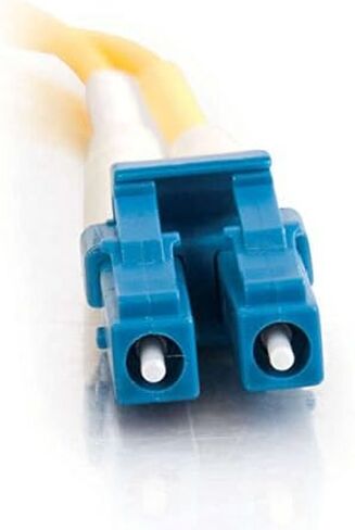 كابل ألياف بصرية C2G 37464 OS2 - LC-LC 9/125 كابل ألياف PVC مزدوج الوضع، أصفر (49.2 قدم، 15 مترًا) in Kuwait