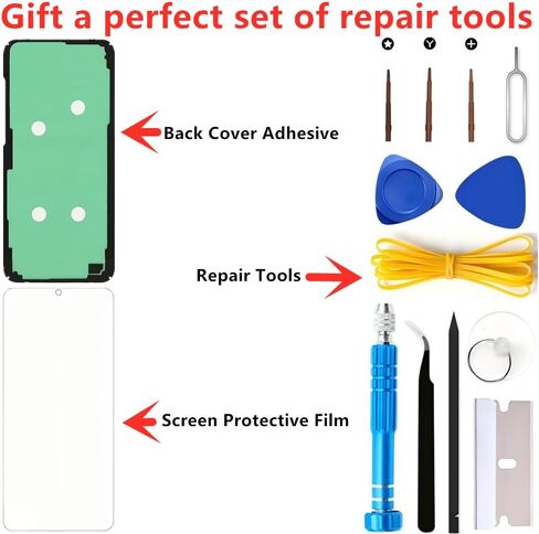 Original 6.7" AMOLED 120Hz S20 Plus Screen Replacement OEM for Samsung Galaxy S20Plus 5G SM-G986U SM-G986U1 Touch Display Screen Digitizer Assembly (Black Frame+Protector+Adhesive+Tools) in Saudi Arabia
