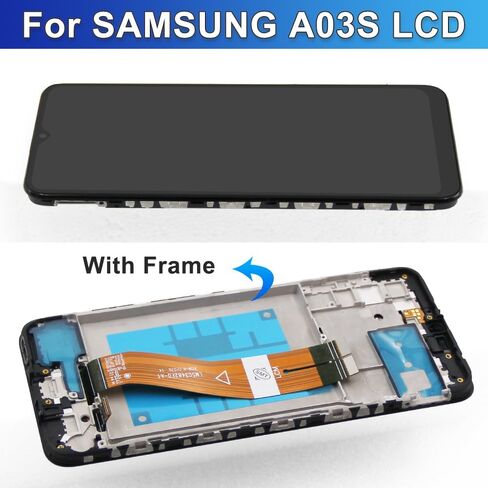 شاشة LCD بديلة لهاتف Samsung Galaxy A03S مع إطار لهاتف Samsung A03S SM-A037u جزء تجميع شاشة LCD تعمل باللمس مع أدوات 6.5 بوصة (إصدار الولايات المتحدة) in Kuwait