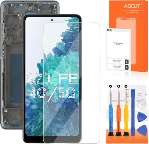 شاشة OLED لهاتف Samsung Galaxy S20 FE بديلة لشاشة Samsung S20 FE LCD G781U SM-G781V LCD محول الأرقام شاشة تعمل باللمس مع إطار in Saudi Arabia