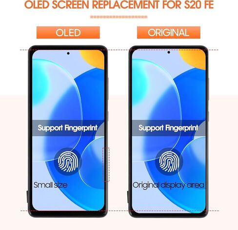 شاشة OLED لهاتف Samsung Galaxy S20 FE بديلة لشاشة Samsung S20 FE LCD G781U SM-G781V LCD محول الأرقام شاشة تعمل باللمس مع إطار in Saudi Arabia
