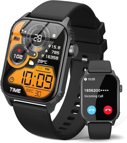 Smart Watch for Men, 120+ Sports Modes Smartwatch with 1.83" HD Touchsreen, Sleep Monitor, IP67 Waterproof, Bluetooth Call & Music Control Fitness Watch for iPhone/Android (Black) in Saudi Arabia