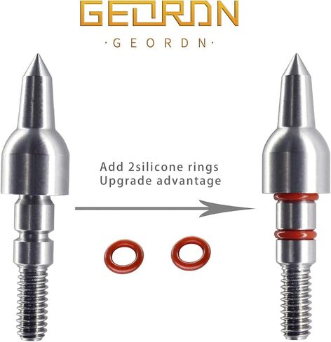 Geordn Stainless Steel Arrow Field Points 100/125/150/175/200 Grains Practice Archery Arrow Target Bullet Point Combo Point 12 PCS in Saudi Arabia
