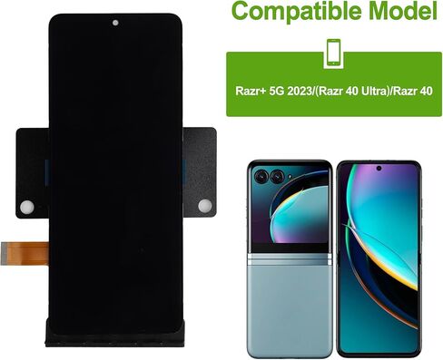 شاشة LCD رقمية بديلة متوافقة مع Moto Razr 2023 / Razr + Plus 2023 / Razr 40 / Razr 40 Ultra LCD تعمل باللمس مع أدوات إصلاح in Saudi Arabia