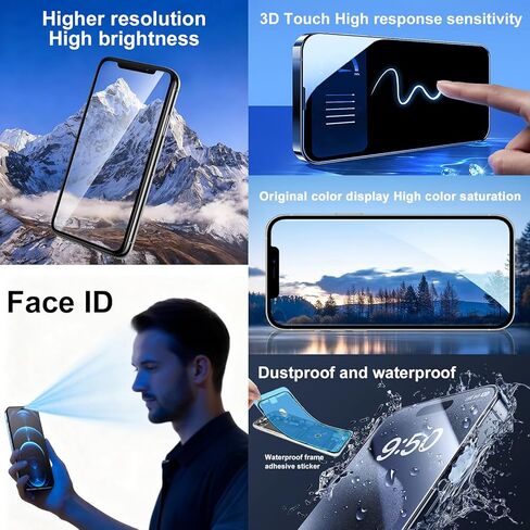 طقم استبدال شاشة OLED لهاتف iPhone 12 Pro Max مقاس 6.7 بوصة شاشة لمس ثلاثية الأبعاد [ليست LCD] مجموعة محول رقمي لشاشة العرض مع أدوات إصلاح + واقي شاشة مقوى in Kuwait