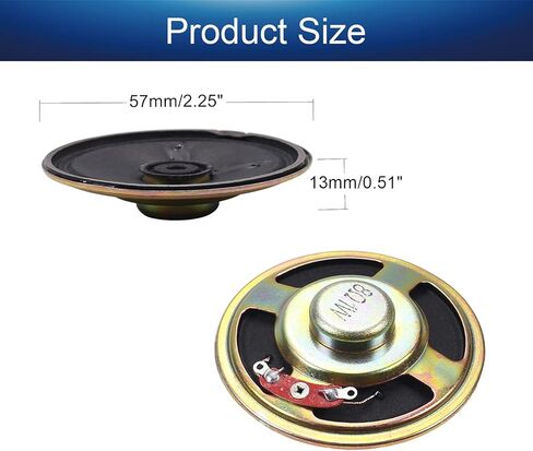 Fielect DIY Speaker 1W 8 Ohm 57mm Diameter Round Shape Replacement Loudspeaker 1pcs in Saudi Arabia