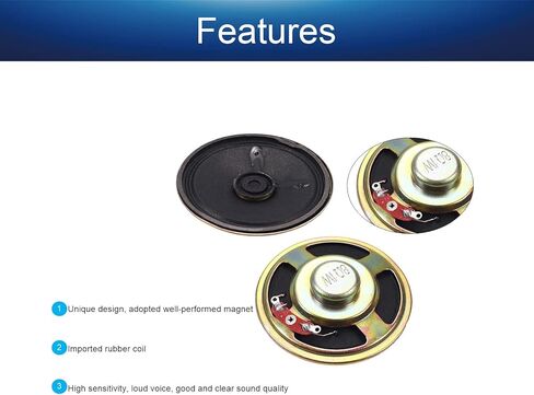 Fielect DIY Speaker 1W 8 Ohm 57mm Diameter Round Shape Replacement Loudspeaker 1pcs in Saudi Arabia