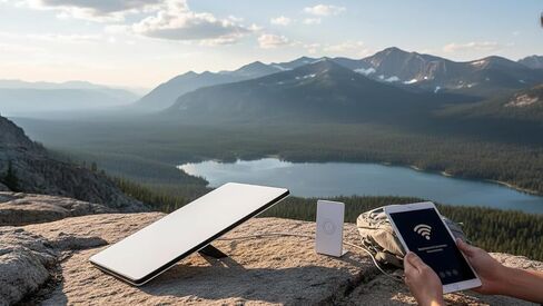 SpaceX Starlink Mini X Includes External WiFi Router – Portable Satellite Internet Kit with Improved Indoor Coverage, WiFi 6 Router, Easy Setup for Travel, RV & Home in Saudi Arabia