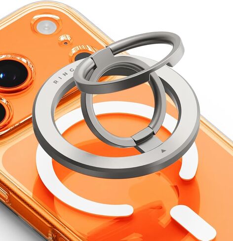 Ringke Dual Magnetic Smart Ring [Compatible with MagSafe] Phone Grip, Dual-Sided Powerful Magnet, 3-Tier Foldable Kickstand 0.17 Inch Slim Holder for Gym, iPhone, Galaxy, Pixel - Black in Saudi Arabia