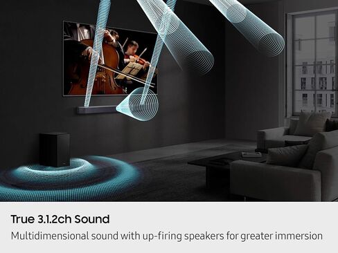 Samsung HW-Q600F Soundbar 3.1.2ch Dolby Atmos with Wireless Subwoofer, DTS Virtual:X, Q-Symphony, HDMI eARC, Bluetooth Sound Bar for TV Home Theater in Saudi Arabia
