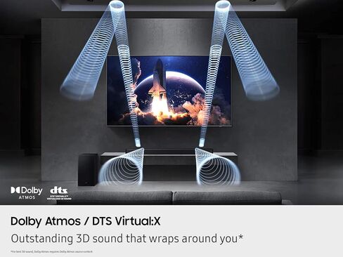 Samsung HW-Q600F Soundbar 3.1.2ch Dolby Atmos with Wireless Subwoofer, DTS Virtual:X, Q-Symphony, HDMI eARC, Bluetooth Sound Bar for TV Home Theater in Saudi Arabia