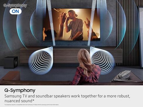 Samsung HW-Q600F Soundbar 3.1.2ch Dolby Atmos with Wireless Subwoofer, DTS Virtual:X, Q-Symphony, HDMI eARC, Bluetooth Sound Bar for TV Home Theater in Saudi Arabia