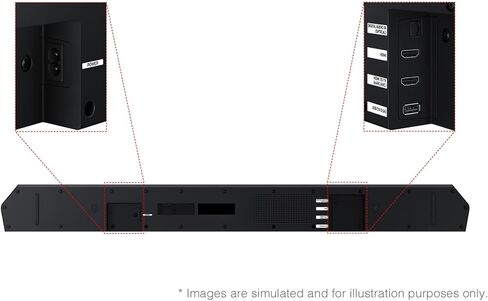 Samsung HW-Q600F Soundbar 3.1.2ch Dolby Atmos with Wireless Subwoofer, DTS Virtual:X, Q-Symphony, HDMI eARC, Bluetooth Sound Bar for TV Home Theater in Saudi Arabia