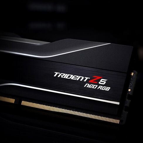 ذاكرة الوصول العشوائي G.SKILL Trident Z5 Neo RGB Series DDR5 (AMD EXPO & Intel XMP 3.0) 32 جيجابايت (1x32 جيجابايت) 6000MT/s CL38-48-48-96 1.25V ذاكرة الكمبيوتر المكتبي U-DIMM - أسود غير لامع (F5-6000J3848D32GX1-TZ5NR) in Saudi Arabia