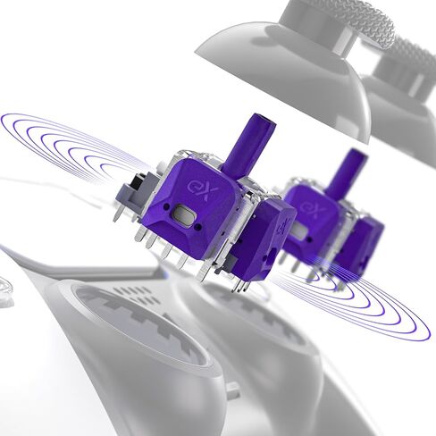 eXtremeRate eXhall Digital Calibrable Hall Effect Thumbstick Kit for PS5 Controller, with 3D Joystick Desoldering Iron Tip & Heating Stick Compatible with T12 Soldering Station - Purple 120gf in Saudi Arabia