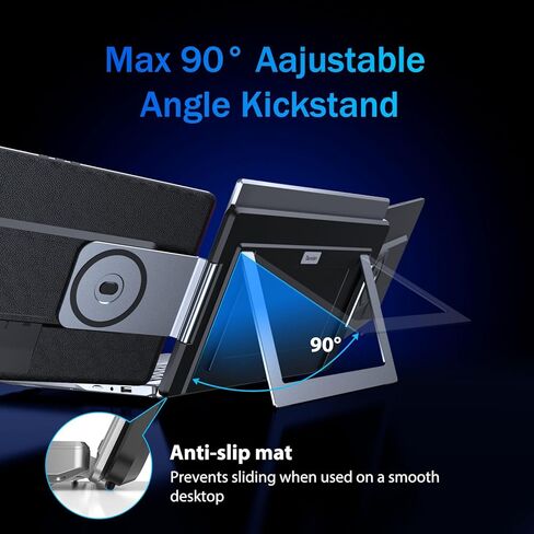 15.6" Laptop Screen Extender, FHD 1080P IPS Portable Triple Monitor for Laptops 13.3"-17.3", USB-C/HDMI Plug & Play, 120% sRGB Low Blue Light Detachable Monitor Extender for Windows/MacOS in Saudi Arabia