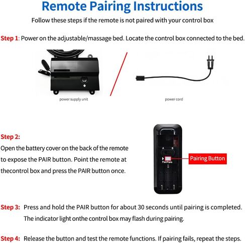 استبدال جهاز التحكم عن بعد RF399A RF368B MC120TS لسرير كيسون القابل للتعديل عن بعد/قاعدة سرير قابلة للتعديل من Tempurpedic JLDK.30.03.20، متوافق مع كيسون MC120TS JLDP.15.012.404، ضمان لمدة عامين in Kuwait
