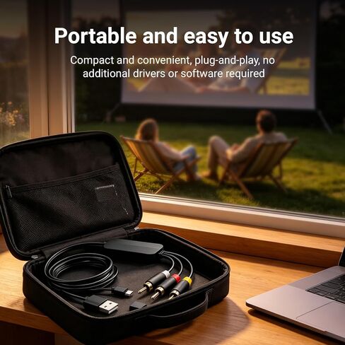 محول USB C إلى RCA، محول سلكي بطول 6 أقدام من النوع C ذكر إلى 3 RCA ذكر شاشة النسخ المتطابق مع محول USB A وUSB C in Kuwait