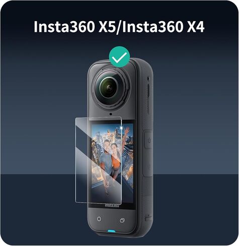 واقي شاشة مكون من 3 قطع لكاميرا Insta360 X5/Insta360 X4، طبقة من الزجاج المقسى، حماية من الصدمات، HD، مضاد للكسر، مضاد للخدش، صلابة 9H، حواف منحنية 2.5D، صديق للحافظة، خالي من الفقاعات in Kuwait