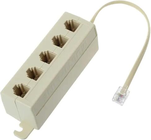 RJ11 Jack 5-Way Socket Modular Line Splitter Adapter 6P4C in Saudi Arabia