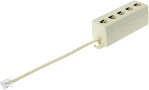 RJ11 Jack 5-Way Socket Modular Line Splitter Adapter 6P4C in Saudi Arabia
