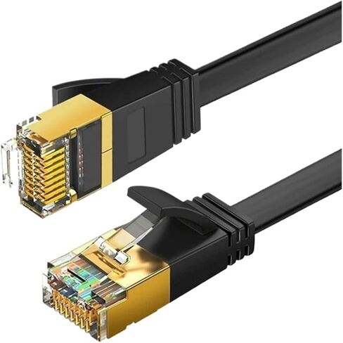كابل LAN دائري Cat 8، شبكة Cat8 RJ45 كابل مسطح عالي السرعة 40 جيجابت في الثانية، 2000 ميجا هرتز، 26AWG(CAT 8 كابل مستدير، 2 متر) in Saudi Arabia