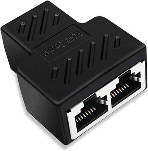 Adapter Connector Network RJ45 Splitter Ethernet 1 to 2 Extender(2 Pcs) in Saudi Arabia
