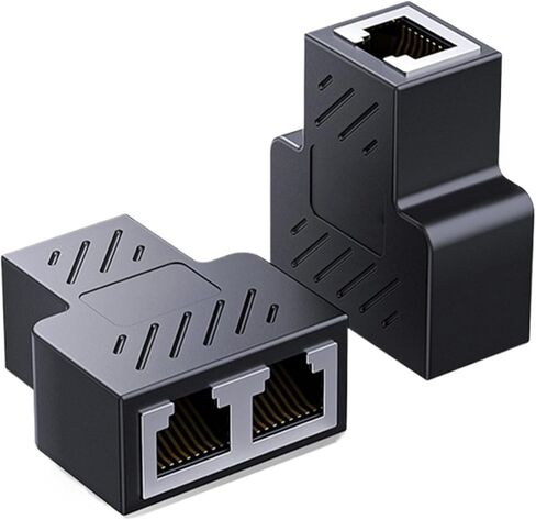 2PCS RJ45 Splitter 1 to 2 Ethernet Adapter Extender in Saudi Arabia