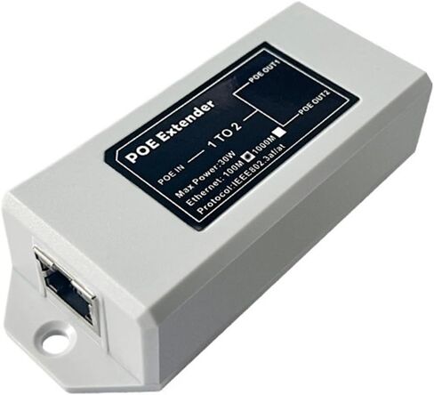 1-to-2-port POE Extender with Protection, IEEE 802.3af/at Standard, 48V(PVC Shell 1) in Saudi Arabia