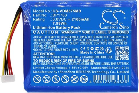 Cameron Sino Battery for V-Tech 5" Digital Video Baby Monitor, HD Smart WiFi Video Monitor, RM5754, RM5754HD, VM5254 PN:V-Tech BP1763 2100mAh / 7.98Wh in Saudi Arabia