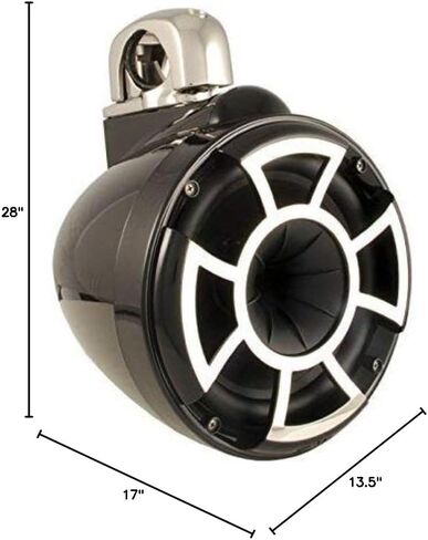 Wet Sounds REV 10 Fixed Clamp Tower Speakers - Black (Pair) (Renewed) in Saudi Arabia