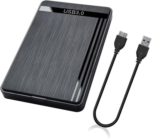 حافظة محرك أقراص صلبة خارجي مقاس 2.5 بوصة USB 3.0 إلى SATA III حافظة محرك أقراص صلبة خارجي خالية من الأدوات مقاس 7 مم/9.5 مم 2.5 بوصة SSD HDD مع UASP، متوافقة مع تلفزيون WD Toshiba Samsung Hitachi PS4 Xbox PC in Saudi Arabia