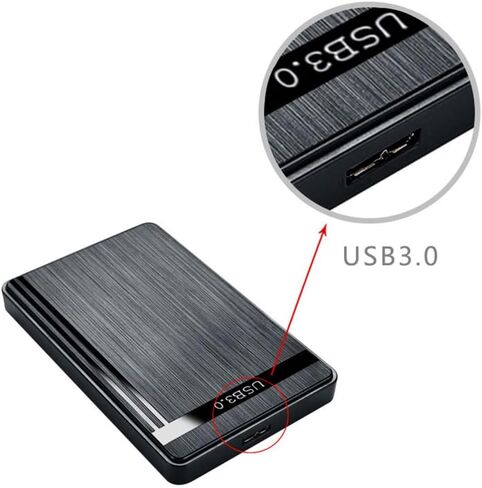 حافظة محرك أقراص صلبة خارجي مقاس 2.5 بوصة USB 3.0 إلى SATA III حافظة محرك أقراص صلبة خارجي خالية من الأدوات مقاس 7 مم/9.5 مم 2.5 بوصة SSD HDD مع UASP، متوافقة مع تلفزيون WD Toshiba Samsung Hitachi PS4 Xbox PC in Saudi Arabia