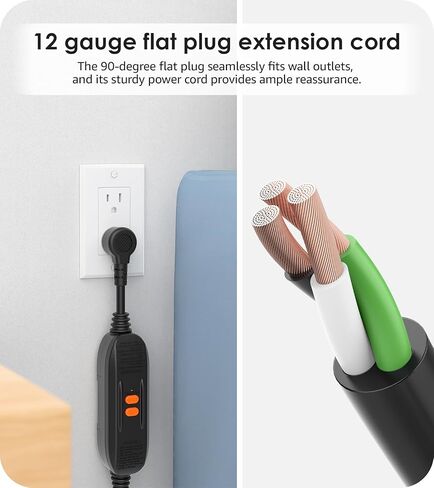 CCCEI Heavy Duty Power Strip Surge Protector 20 AMP, Industrial GFCI Multiple Outlets Extender 12 Gauge 6 FT Extension Cord. Grey High-Amp 8 Plugs for Shop Garage Kitchen. in Saudi Arabia